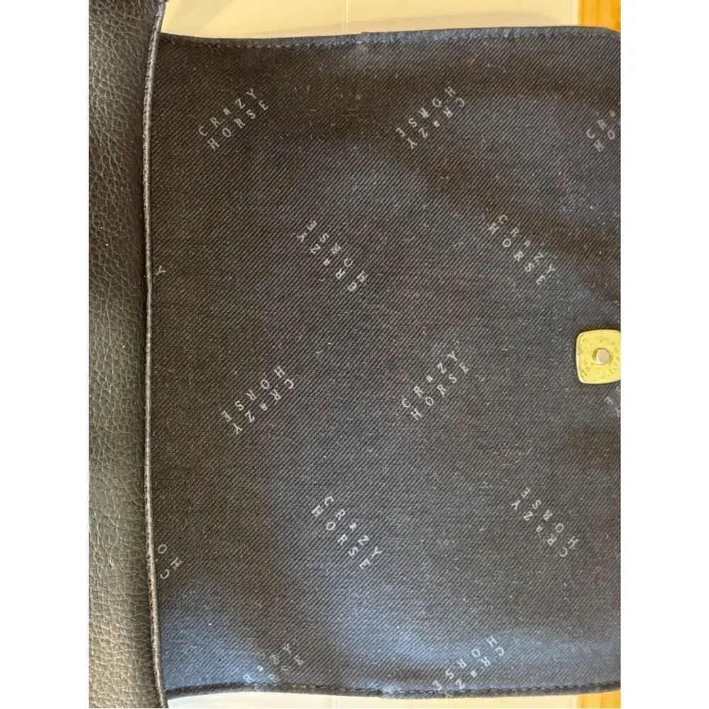 Crazy Horse Vegan Leather and Vinyl Crossbody Bag